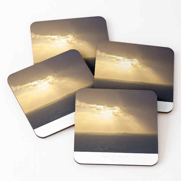 Item preview, Painterly image of sunset over Samson, Isles of Scilly designed and sold by andrewroland.