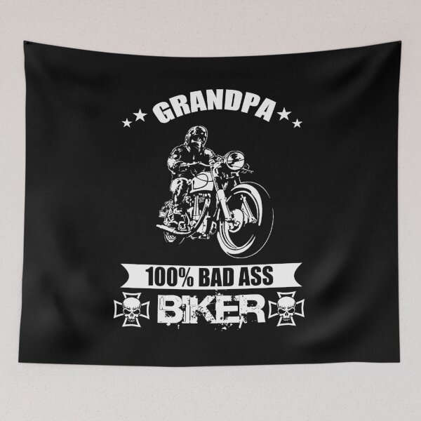Item preview, Grandpa, 100% badass biker - Awesome badass biker Gift designed and sold by Teenation9.