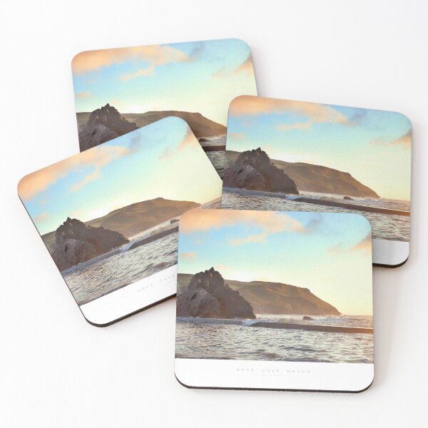 Item preview, Painterly image of coast at Hope Cove, Devon designed and sold by andrewroland.