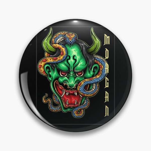 Item preview, ▶ ️ ▶ ️ GREEN DEMON ◀ ️ JAPANESE ART designed and sold by KHAOTICSHOP.