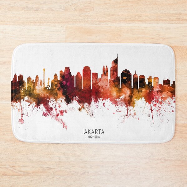 Item preview, Jakarta Skyline Indonesia designed and sold by ArtPrints.