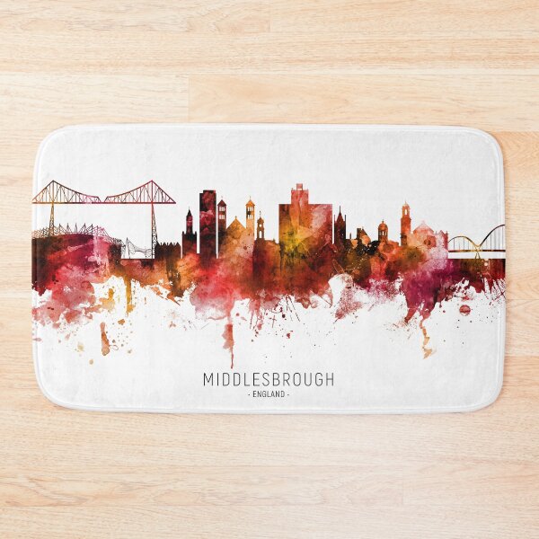Item preview, Middlesbrough England Skyline designed and sold by ArtPrints.