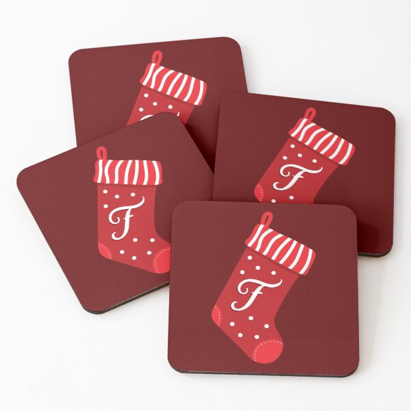 Item preview, Christmas Stocking with the Letter F designed and sold by VicEllisArt.
