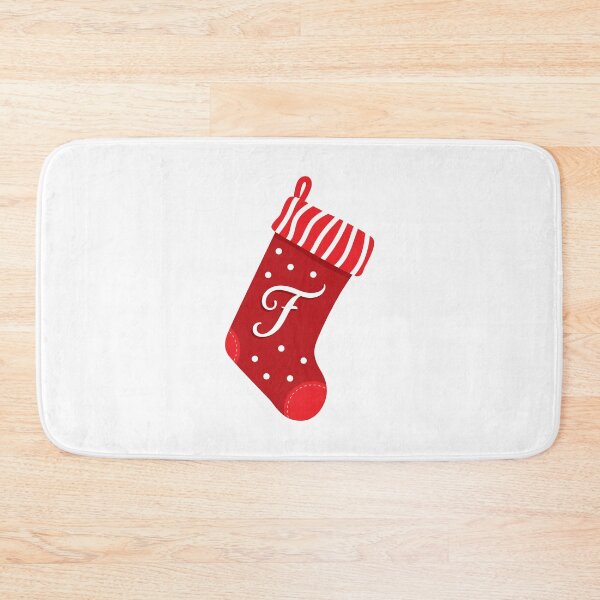 Item preview, Christmas Stocking with the Letter F designed and sold by VicEllisArt.