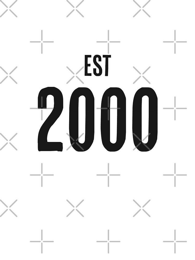 "Established 2000 | Est 2000" Sticker by art-fox | Redbubble