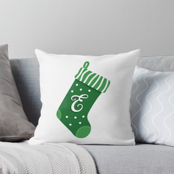 Item preview, Christmas Stocking with the Letter E designed and sold by VicEllisArt.