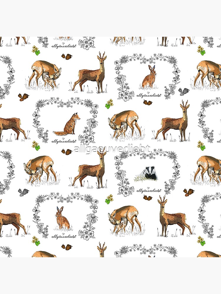 Thumbnail 2 von 2, Stofftasche, allgaeuverliebt – Wildtiere auf der Lichtung designt und verkauft von allgaeuverliebt.