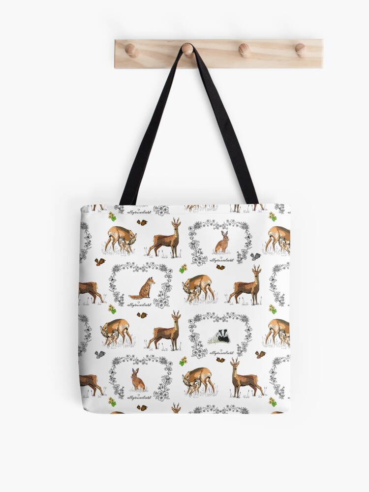 Thumbnail 1 von 2, Stofftasche, allgaeuverliebt – Wildtiere auf der Lichtung designt und verkauft von allgaeuverliebt.