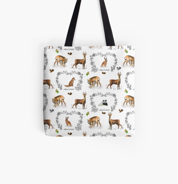 allgaeuverliebt – Wildtiere auf der Lichtung Allover-Print Tote Bag