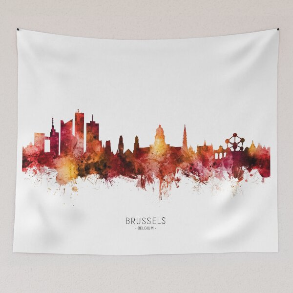 Item preview, Brussels Belgium Skyline designed and sold by ArtPrints.