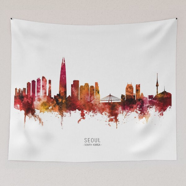 Item preview, Seoul Skyline South Korea designed and sold by ArtPrints.