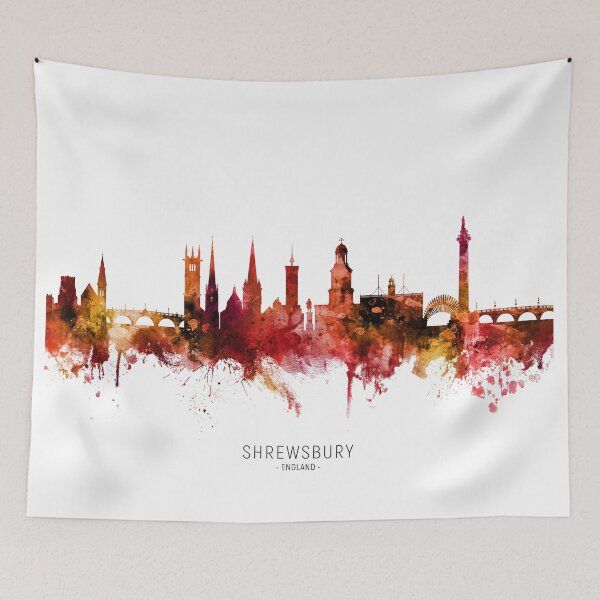 Item preview, Shrewsbury England Skyline designed and sold by ArtPrints.