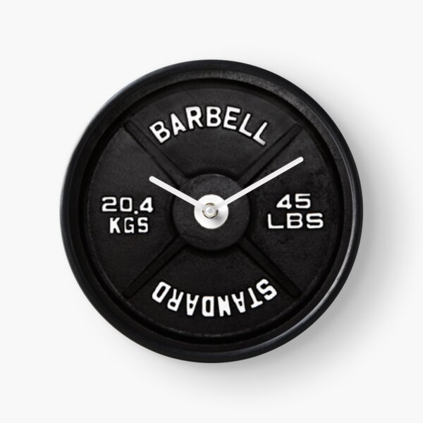 Standard barbell plate 45 LBS Clock