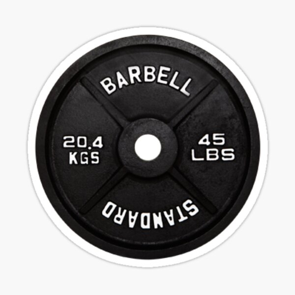 Standard barbell plate 45 LBS Sticker