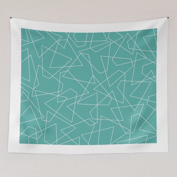 Item preview, Abstract geometric pattern - Turkiz and white. designed and sold by K.S ART.