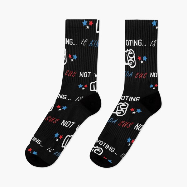 Item preview, Not Voting Is Kinda Sus Funny Politics Pun Gift designed and sold by Scratches Tees.