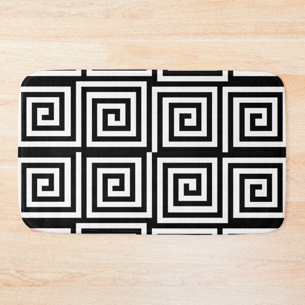 Item preview, Preppy Modern Abstract Black And White Greek Key Pattern designed and sold by IamTrending.