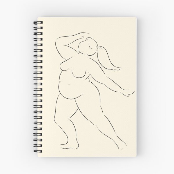 Item preview, Beautiful body positive artwork by BopoWatercolour dancing plus sized woman  designed and sold by BopoWatercolour.