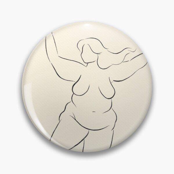 Item preview, Beautiful body positive artwork by BopoWatercolour dancing plus sized woman  designed and sold by BopoWatercolour.