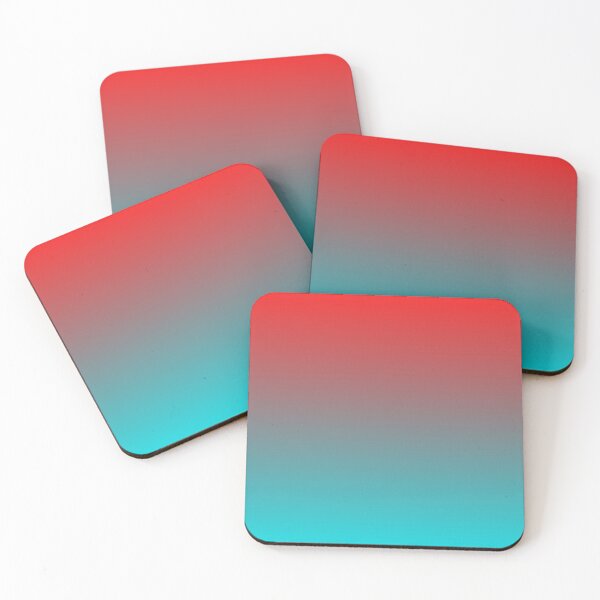 Item preview, Preppy Vibrant Turquoise Aqua Blue Cherry Red Ombre  designed and sold by IamTrending.