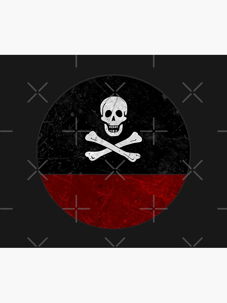 Jolly Roger Skull and Bones w/ Red Bandana Fleece Blanket NEW