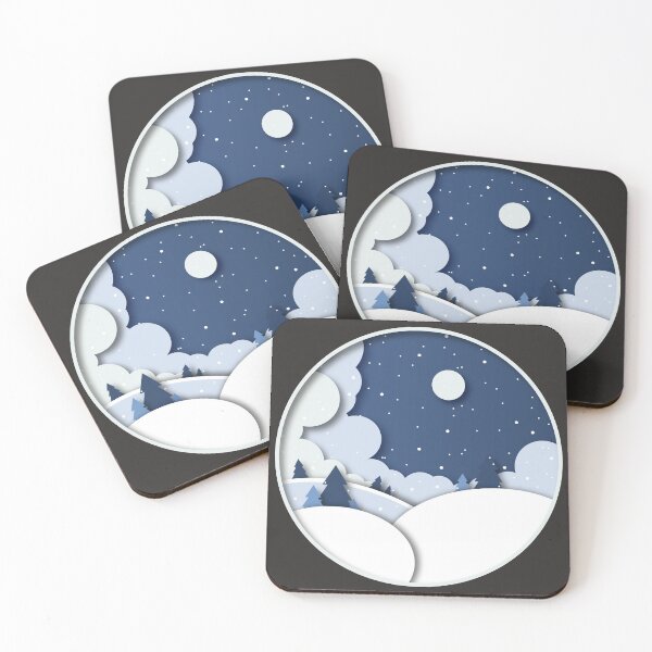 Item preview, Winter landscape paper effect designed and sold by blikonie.