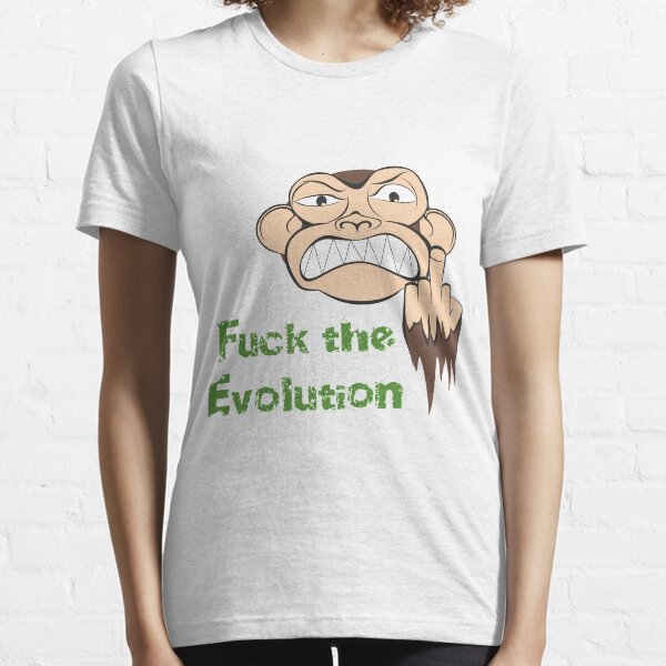 Wütende Affe Fuck The Evolution... Essential T-Shirt
