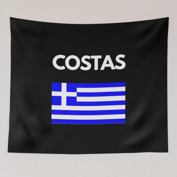 Item preview, Costas Greek Name with Greek Flag Design designed and sold by TheGreekGuy.