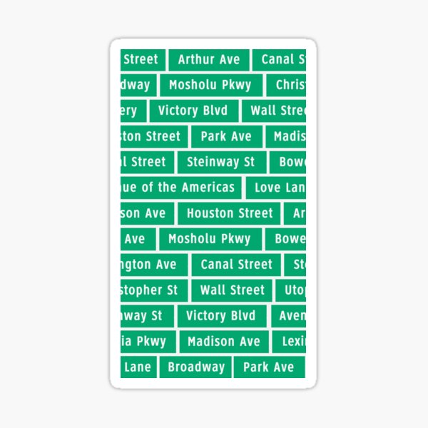 Item preview, New York Famous Street Signs Designs designed and sold by miguelaud.