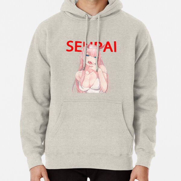 Anime. Querida en el FranXX. Cero dos (02). Senpai. Vistoso. Sudadera con capucha