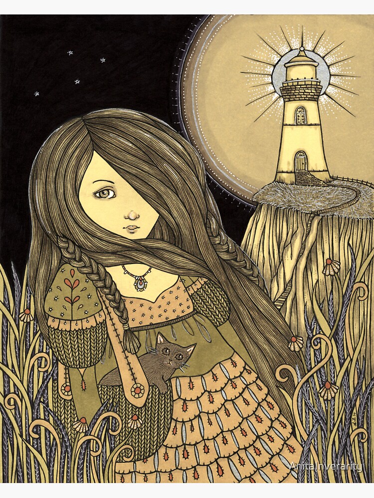 Thumbnail 3 of 3, Sticker, Lighthouse Keeper designed and sold by AnitaInverarity.