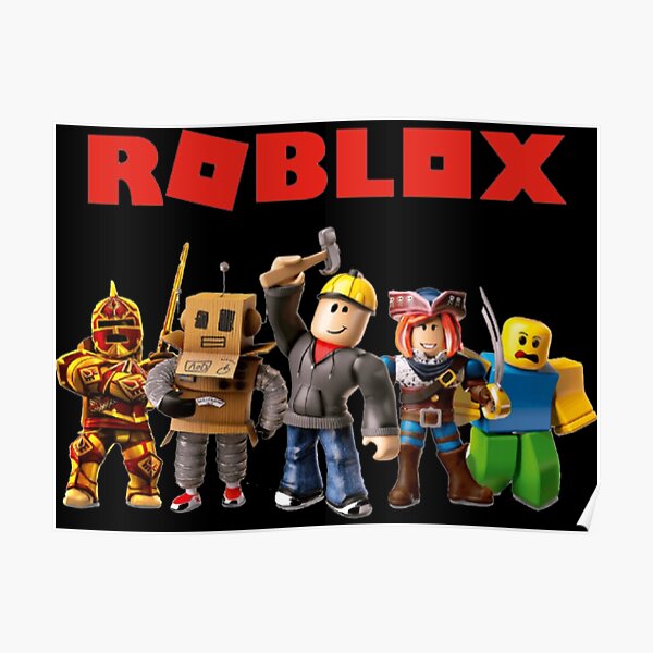 Roblox G Poster By Stephanoemma Redbubble - robux roblox character boy