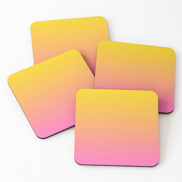 Item preview, Preppy Sunset Color Rose Pink Lemon Yellow  Ombre designed and sold by IamTrending.