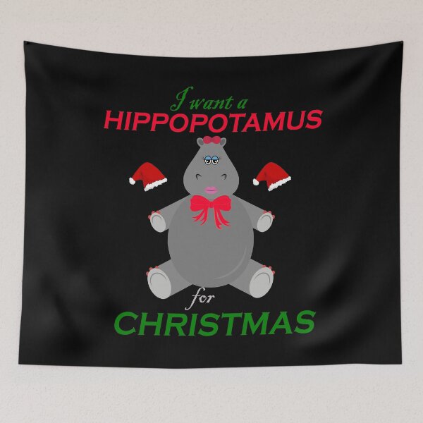 Item preview, I want a hippopotamus for christmas girl hippo designed and sold by krypton4shirt.