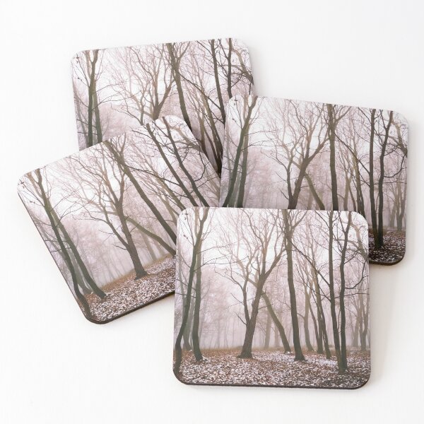 Item preview, First snow in a magic foggy forest, natural background  designed and sold by helenkaiy.