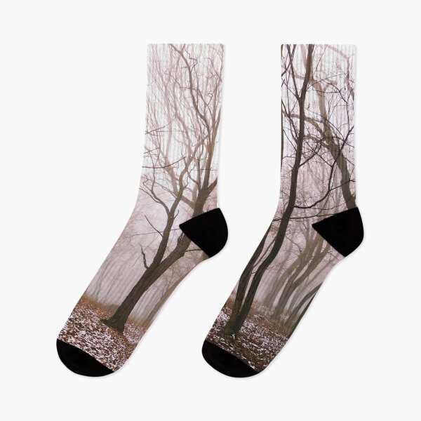 Item preview, First snow in a magic foggy forest, natural background  designed and sold by helenkaiy.