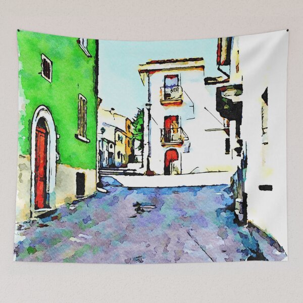 Item preview, Borrello: glimpse with green house designed and sold by Giuseppe Cocco.