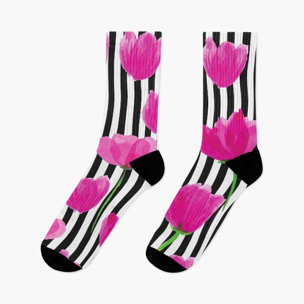 Item preview, Pink Flowers With Balck Stripes designed and sold by MacheSmith.