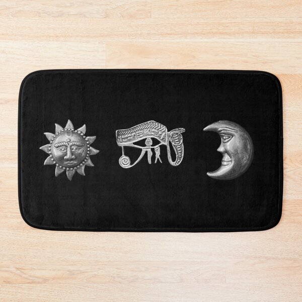 Item preview, Sun Moon and Eye with faces Masonic Illuminati Egyptian Horus Ancient Symbols Alternative Gothic designed and sold by Funtimedesign.