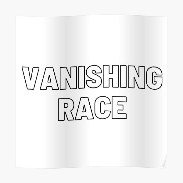 Póster «Texto negro de Vanishing Race» de VanishingRace Redbubble