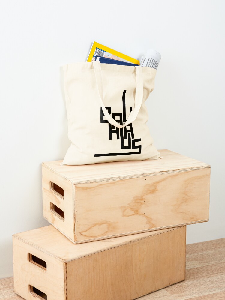 Thumbnail 4 of 5, Tote Bag, BAUHAUS minimalistic logo designed and sold by TinyTreeHugger.