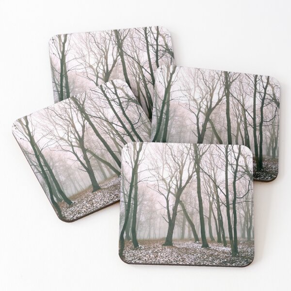 Item preview, First snow in a magic foggy forest, natural background  designed and sold by helenkaiy.