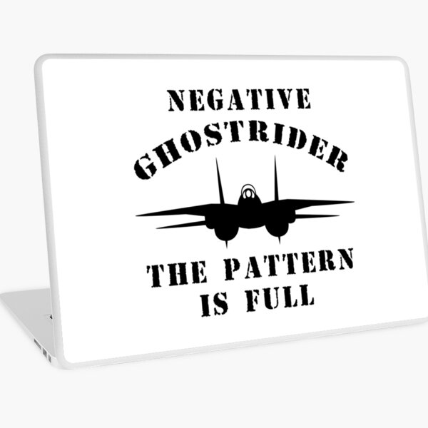 Ghostrider négatif Le motif est complet - Top Gun Skin adhésive d'ordinateur