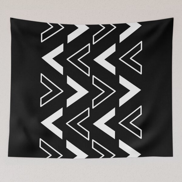 Aperçu de l'œuvre Preppy Bohème Moderne Géométrique Gris Noir et Blanc Flèche Motif créée et vendue par IamTrending.