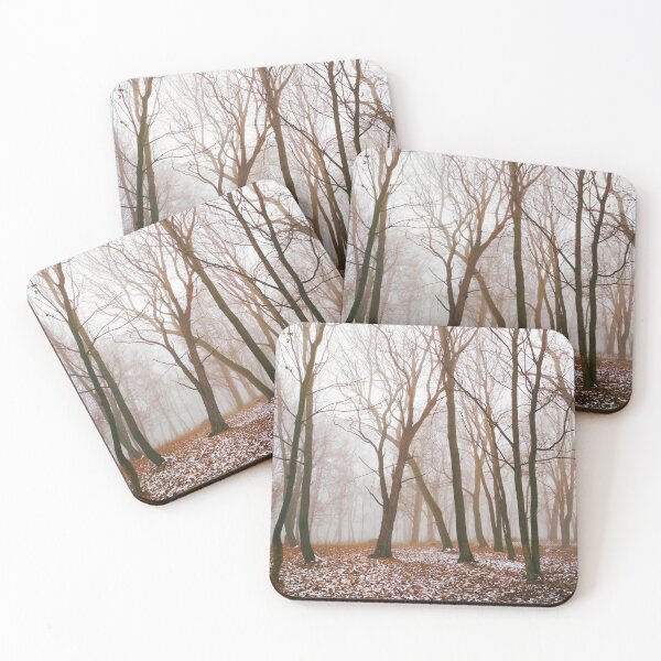 Item preview, First snow in a magic foggy forest, natural background  designed and sold by helenkaiy.