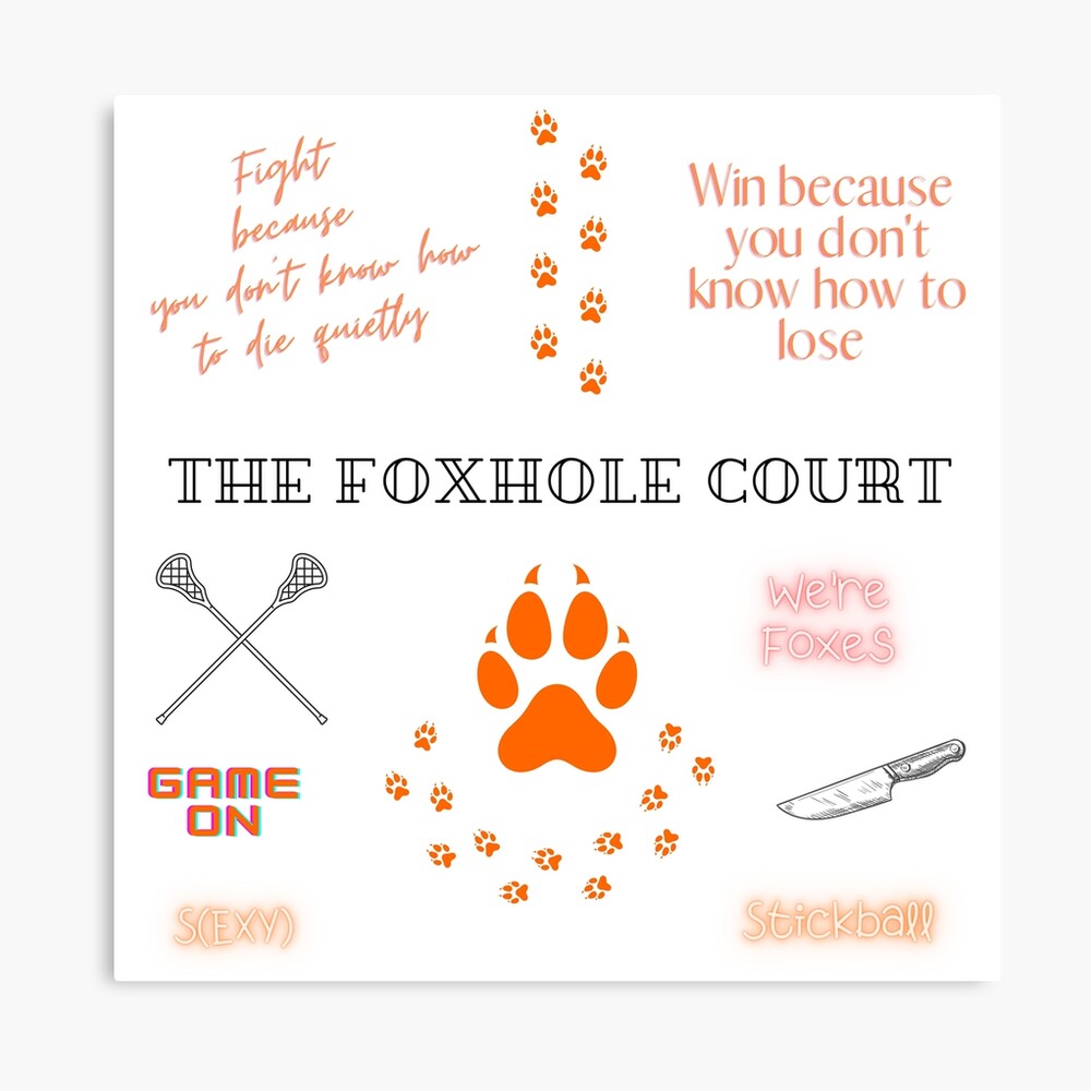 The Foxhole Court Sticker Pack / Shirt, Notebook, Cushion