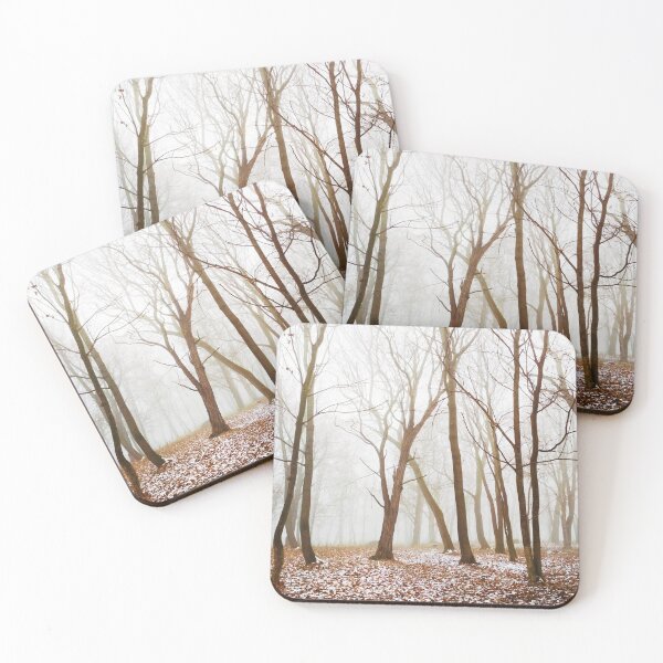 Item preview, First snow in a magic foggy forest, natural background  designed and sold by helenkaiy.