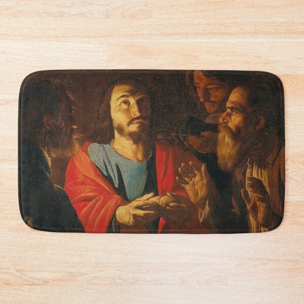 Item preview, The breaking of bread - Jesus Christ by a  dutch master active in southern italy designed and sold by Vintage Designs +.