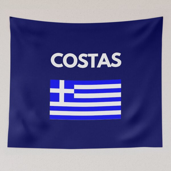Item preview, Costas Greek Name with Greek Flag Design designed and sold by TheGreekGuy.