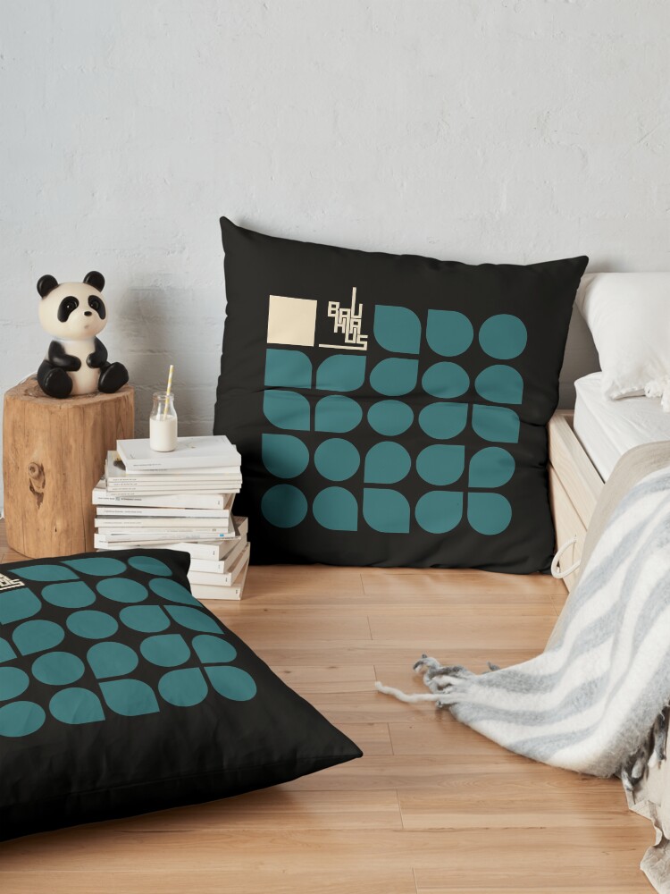 Alternate view of BAUHAUS minimalistic basic shapes logo Floor Pillow